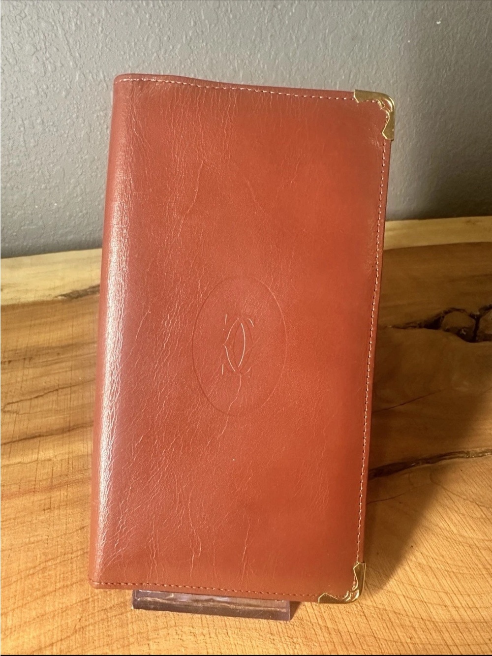 Vintage Cartier Must De Cartier Leather Passport Checkbook Holder Case